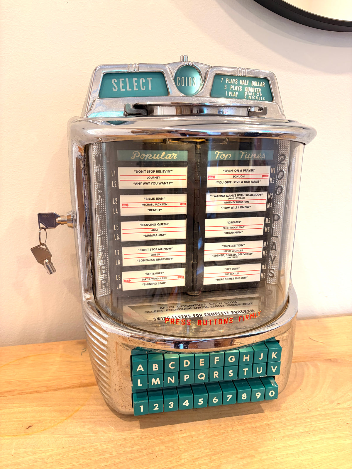 Wurlitzer 5250 Jukebox Wallbox - Working & Restored - MP3/Bluetooth/AirPlay