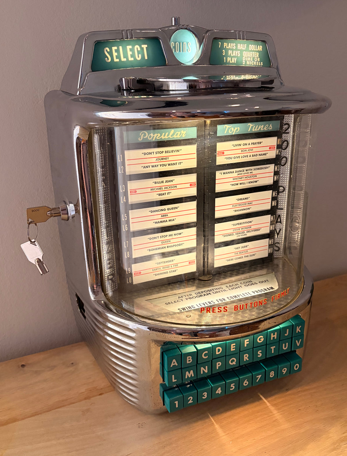 Wurlitzer 5250 Jukebox Wallbox - Working & Restored - MP3/Bluetooth/AirPlay